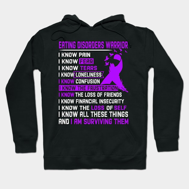 Eating disorders Awareness Support Eating disorders Warrior Gifts Hoodie by ThePassion99